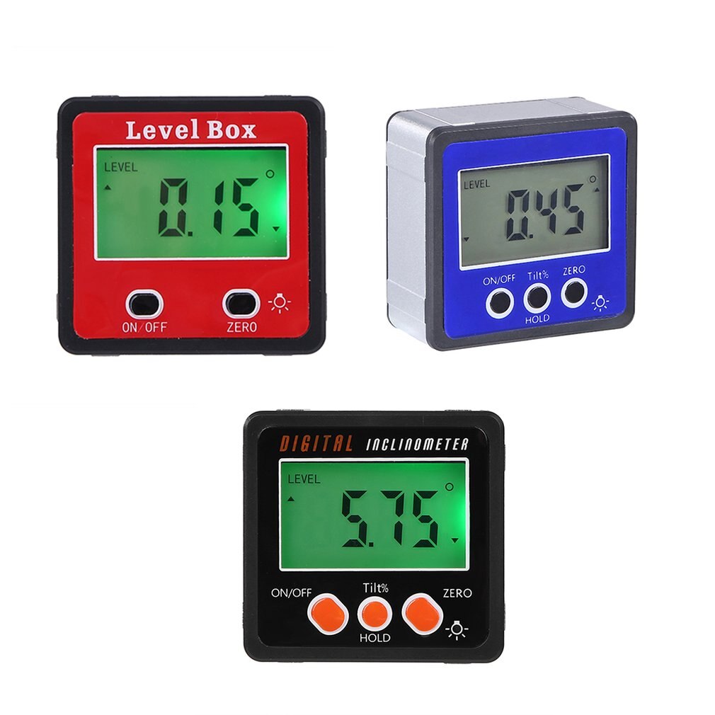 Precision Digital Protractor Inclinometer Water Proof Level Box Digital Angle Finder Bevel Box With Magnet Base