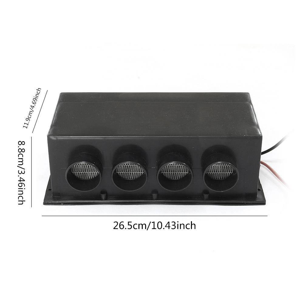 24V 4 Ports 800W Car Heater Fast Heating Defroster Windshield Defroster Demister Auto Heater For Trucks Buses Campers Caravans