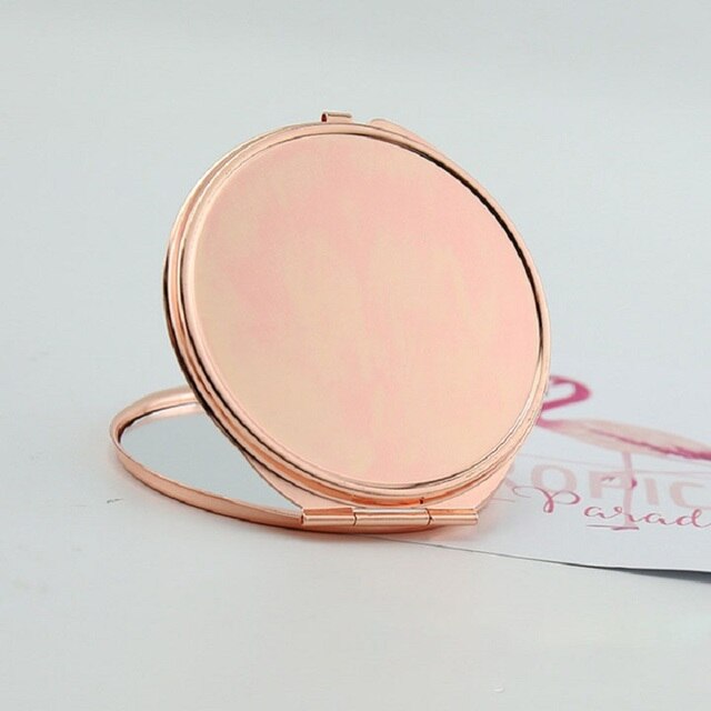 Espejo de bolsillo con aumento para cosméticos, espejo de maquillaje redondo compacto para bolso, bolsa de viaje, hogar y oficina, 1 unidad: 3