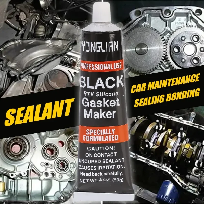 Car Sealant High Temperature Engine Silicone Repair Glue Waterproof Oil-resistant Black Liquid Gasket Sealer Car Sealant