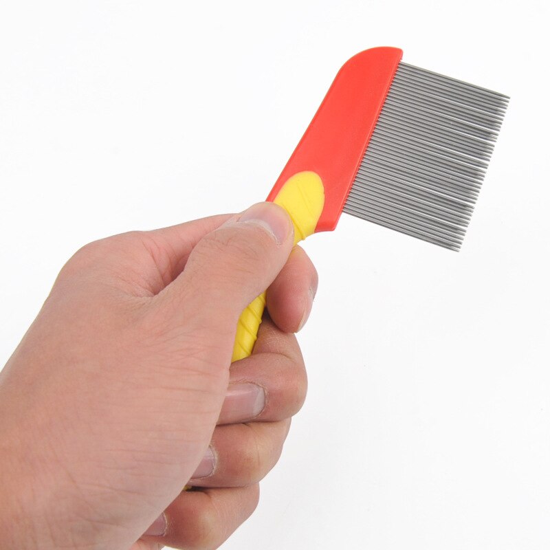 1Pcs Pet Dogs Cats Anti Lice Comb Stainless Steel Long And Short Needle For Deworming Eggs Knot Grooming Flea Combs Dog Supplies