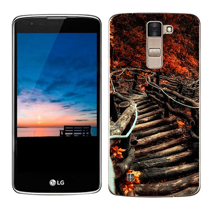 Luxury Case For LG K8 Lte K350 K350E K350N Covers Scape Painted Silicon TPU Soft Cover For LG K8 Phone Cases 5.0 Capa: 10