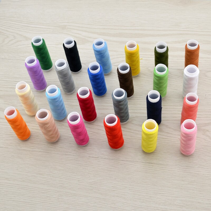 24 Pcs 402 Cotton Sewing Thread Polyester Sewing Material Accessories Sewing Thread Set