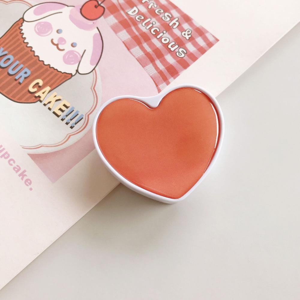 Rotatable gutta percha fold ring finger grip mobile phone holder for iphone xiaomi huawei case Heart shape holder stand bracket: Picture color13