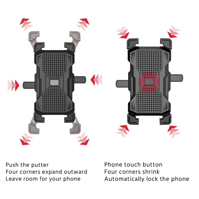 Auto Lock Rijden Mobiele Telefoon Houder Fiets Motorfiets Mobiele Telefoon Houder Elektrische Fiets Mobiele Telefoon Houder