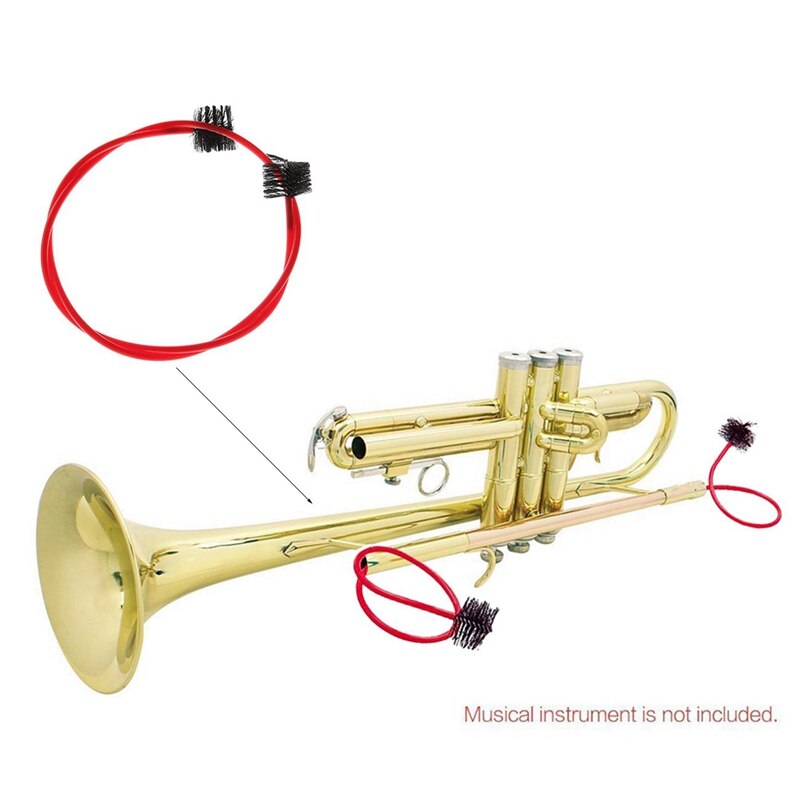 Trumpet Cleaning Care Kit Portable Trumpet Mouthpiece Brush Valve Brush Flexible Brush Cleaning Stick