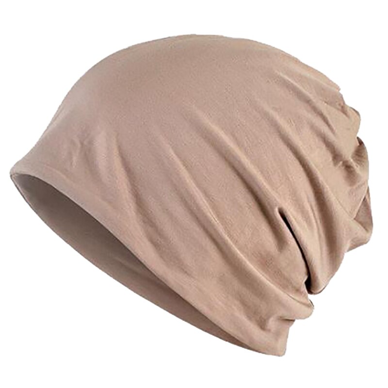 Casual beanie mænd kvinder forår sommer let tynd hat hjelm liner bomuld ansigtsmaske sports cykel hat åndbar