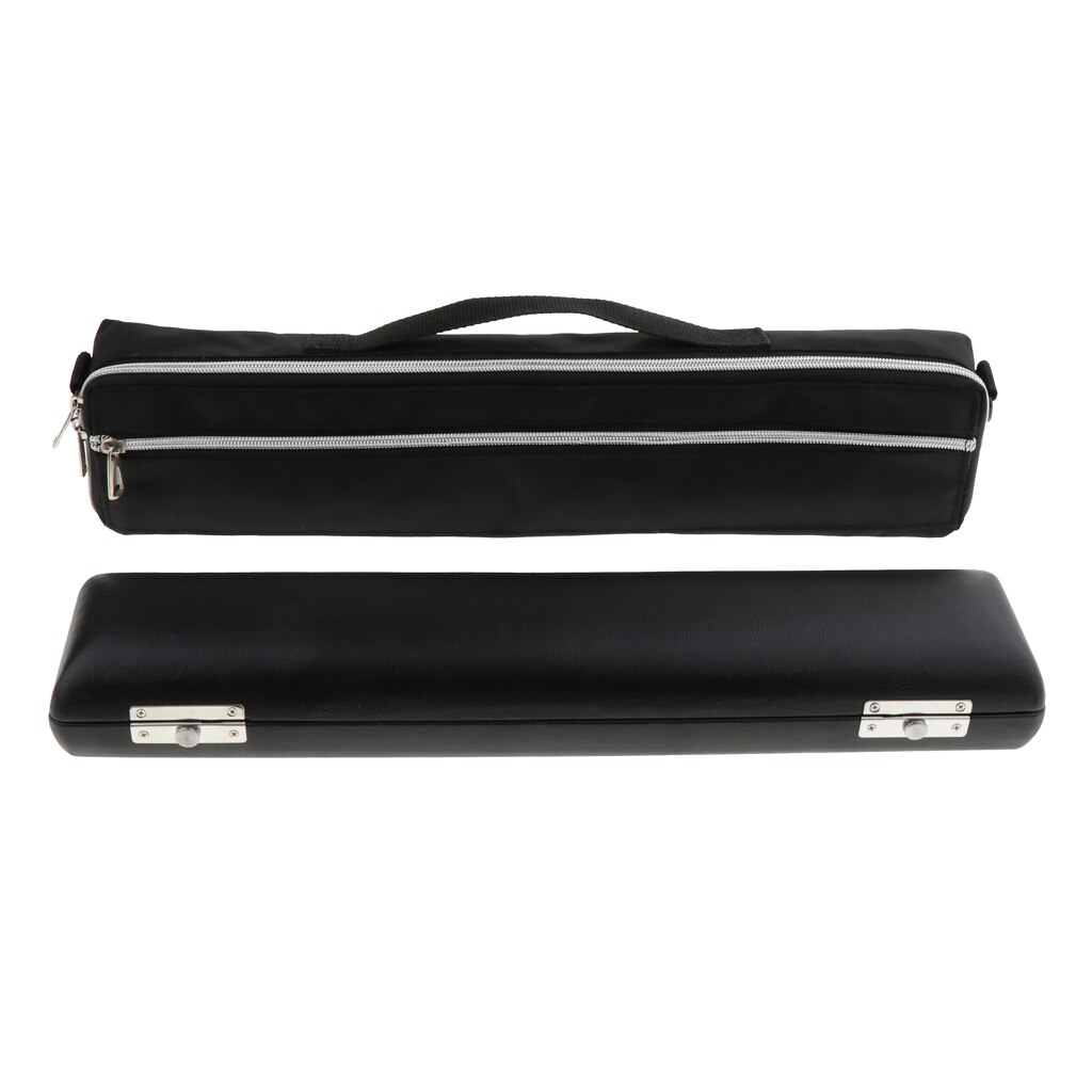 Funda acolchada de transporte para flauta de 43cm y 17 agujeros, con bolsa de almacenamiento, cubierta de bolso, contenedor negro para amantes de la flauta, 1 unidad