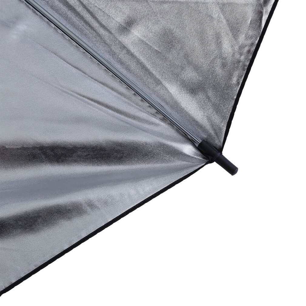 Paraguas reflectante para fotografía, Reflector de Flash de estudio fotográfico de 83cm y 33 pulgadas, luz de grano negro y plateado, sombrilla para fotografía