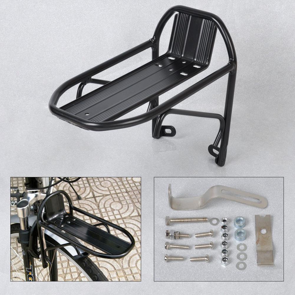 Aluminum Alloy MTB Road Bike Bicycle Front Rack Carrier Panniers Bag Carrier Luggage Shelf Cycling Bracket Durable & Sturdy