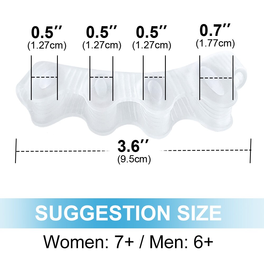 10pcs Five-hole Toe Separator Soft Silicone Bunion Toe Corrector Nail Protector Foot Care Tool Toe Hallux Valgus Straightener