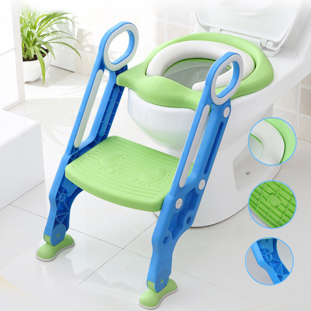 Baby gryde til børn toilet sæde med justerbar stige barn potte stol folde toilet træning sæde trin børn potte sæder