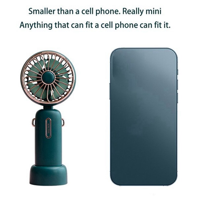 Handheld Fan 4800Mah Usb Oplaadbare Ventilator Draagbare Mini Hand Held Fan Voor Home Office Desktop En Reizen Binnenshuis