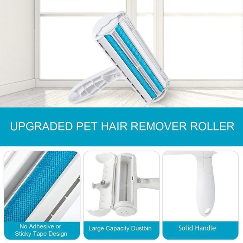 6 Kleur 2-Way Verwijderen Huisdier Haar Roller Hond Haar Remover Borstel Tapijt Borstel Kat Lint Steken Roller tapijt Cleaner Borstels