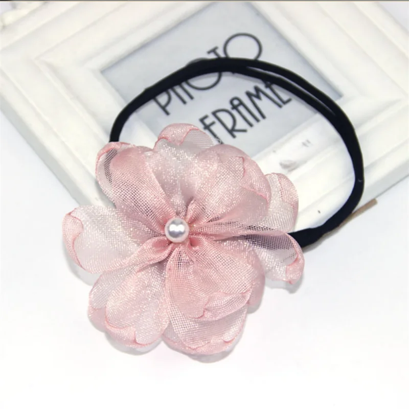 Donut de cristal Floral Updo para mujer, palo de pelo fácil de hacer moños, placa de bricolaje, diadema flexible, accesorios para el cabello,: Color rojo