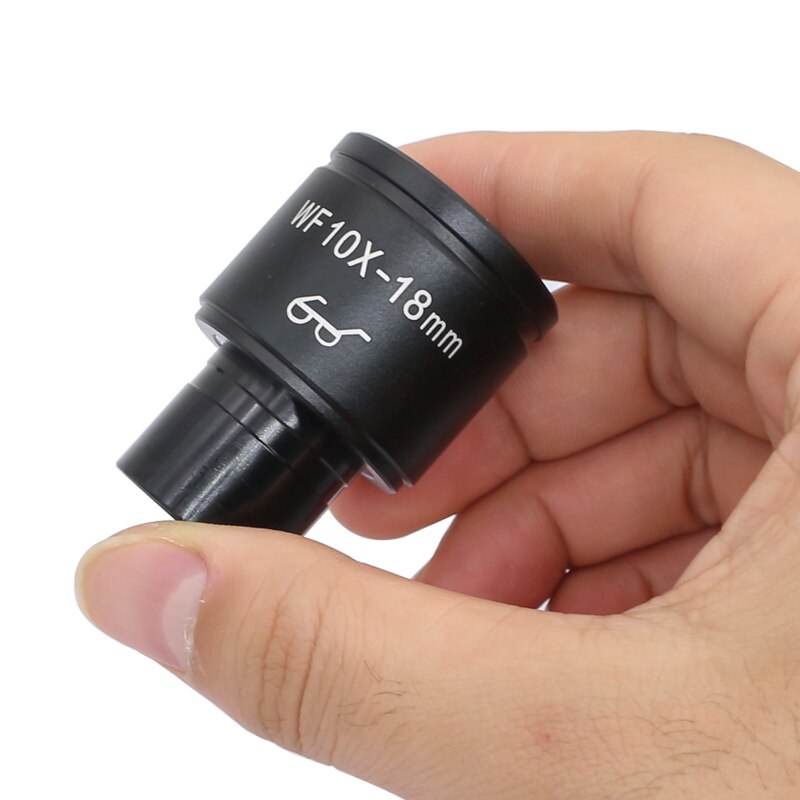 One Pair Biological Microscope Eyepiece WF10X WF30X High Eye-Point Wide Field with Mounting Size 23.2mm Optical Glass Lens