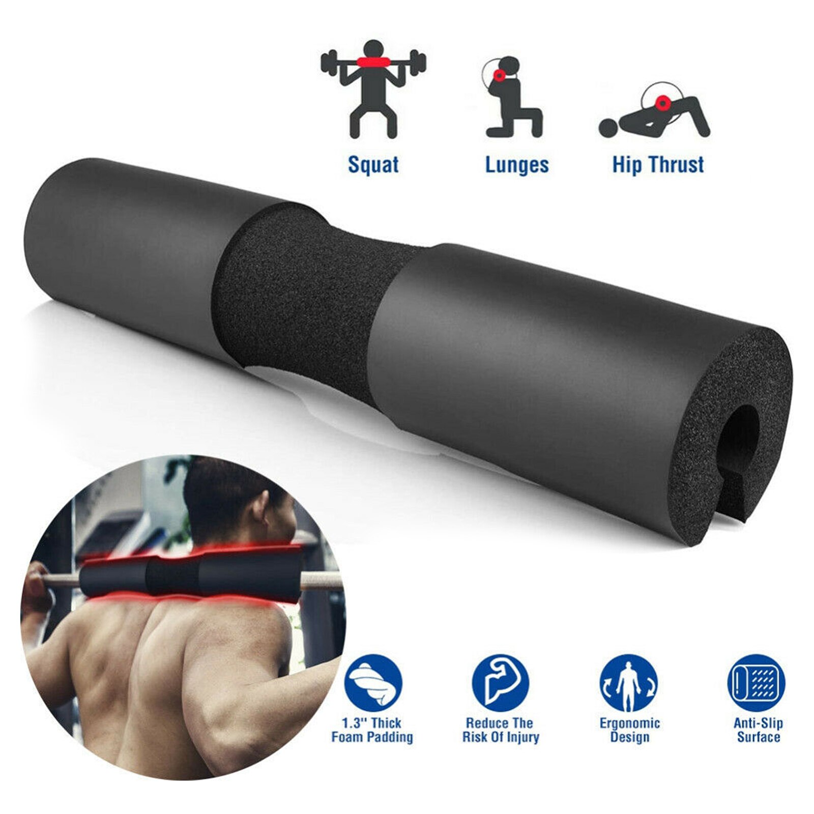 Barbell Squat Pad-Nek En Schouder Beschermende Pad-Geweldig Voor Squats, Lunges, Hip Stoten, gewichtheffen
