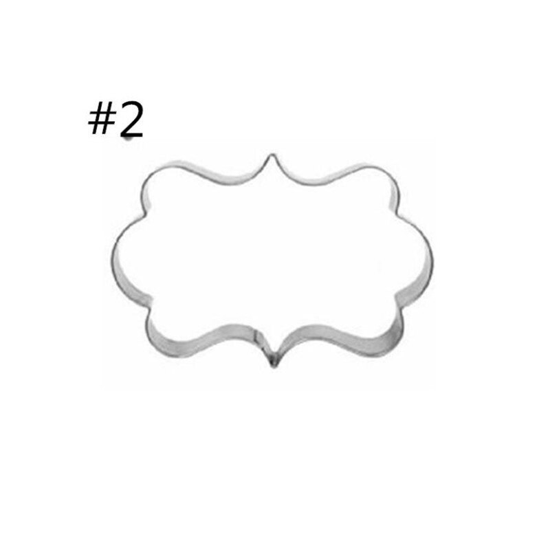 3 Stks/set Cookies Pastry Extra Fondant Mold Rvs Cakevorm Decorating Gereedschap Biscuit Frame Cutter Bakken Accessoires: 1PC B