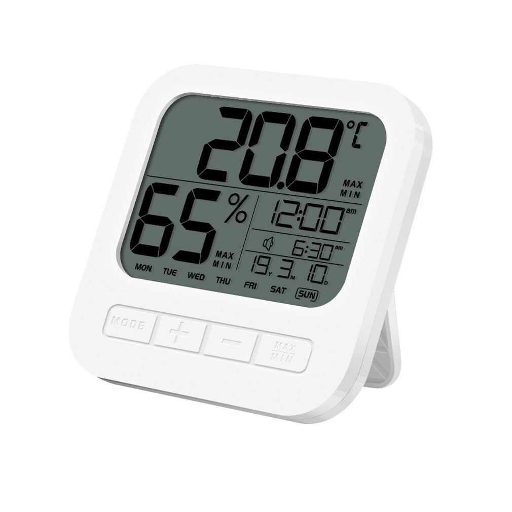 Termómetro Electrónico doméstico higrómetro de temperatura de habitación de bebé interior medidor de temperatura y humedad montado en pared de soporte