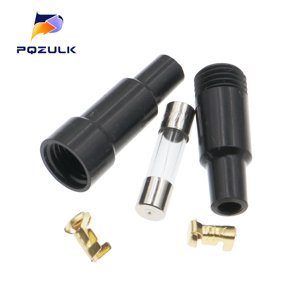 10PC 5X20MM 6X30MM Glass Tube Fuse Holder Screw Type Quick Blow Plastic Shell Male Female,Spring,Crimping Terminal Safety Socket