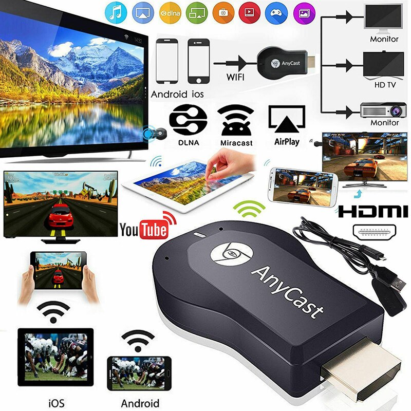 Anycast M12 Plus Wifi Receiver Airplay Display Miracast Hdmi Tv Dlna 1080P