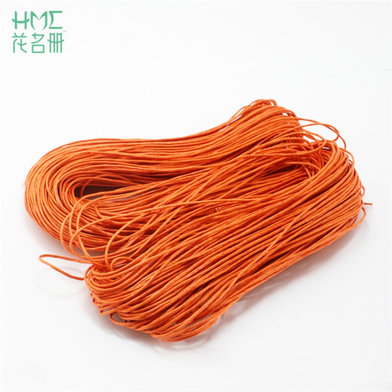 60m/lot 1mm Thread Cotton Waxed Cord String Strap Necklace Bead Rope for Sewing DIY Necklace Bracelet Jewelry Making