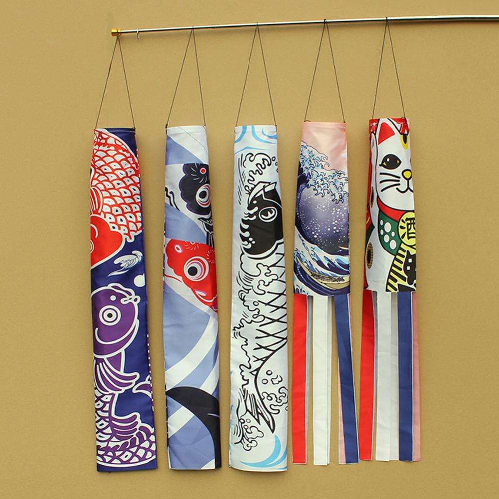 Calcetín de viento de pez de dibujos animados, de 70/140cm, Koinobori japonés
