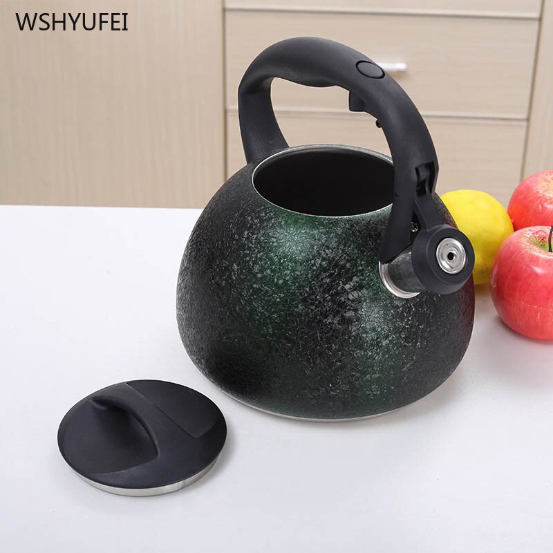 3l utomhus camping rostfritt stål sköldpadda spricka visslande vattenkokare vattenkokare induktion spis visselpipa te hem hem kök