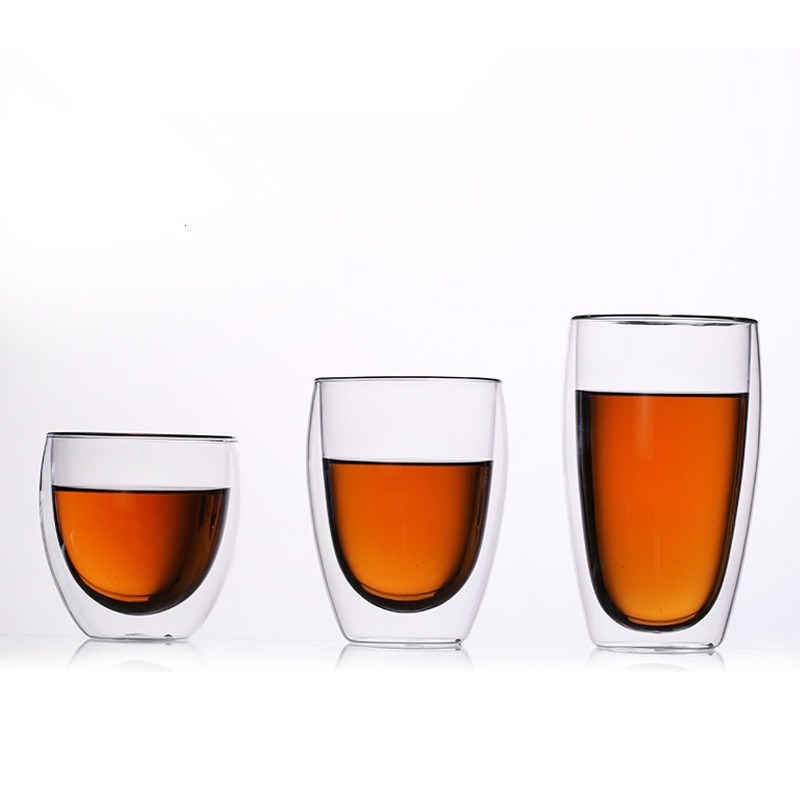 Double Wall Cup Coffee Glass Tea Mug Insulated Mugs Espresso Cups Safe Convenient Wine Beer Glass As for friend
