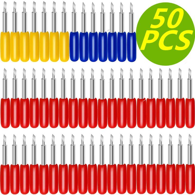 50PCS 30/45/60 Grad Ersatz Klingen Für Roland Cricut Plotter Klinge Messer Cutter Klingen Für Power Werkzeuge Schneiden plotter