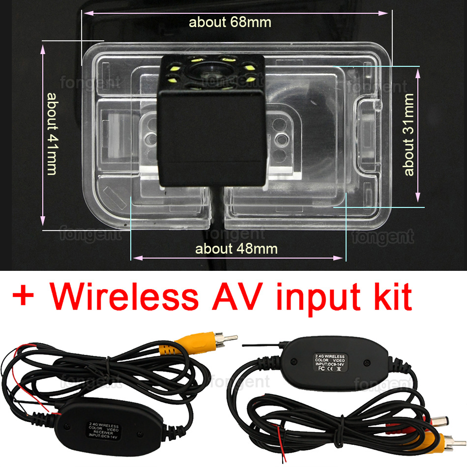 Voor Suzuki Swift ZC32S ZC72S ZC82S Auto Back Up Parking Reverse Rear view Draadloze Camera: 8led Wireless