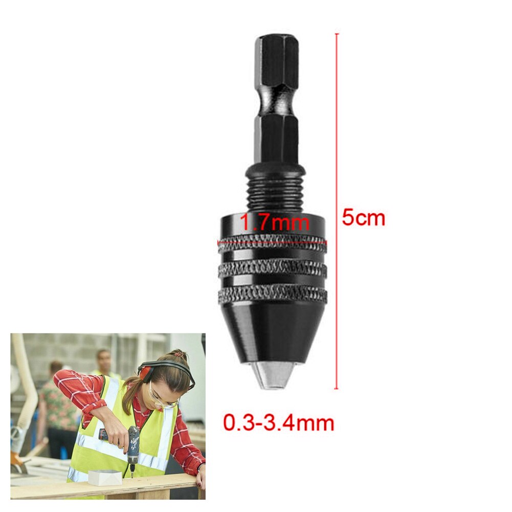Mini mandrin de perceuse sans clé 0.3-8mm auto-serrant mèches de perceuse électrique outils de fixation de la pince 1/4 &quot;tige hexagonale convertisseur à changement rapide