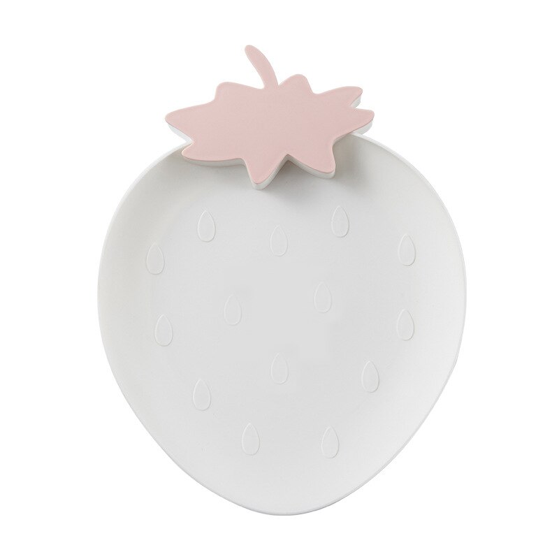 Creatieve Kerstboom Vorm Snoep Snacks Noten Zaden Droge Vruchten Plastic Platen Gerechten Kom Ontbijt Lade Thuis Keuken Benodigdheden: strawberry White