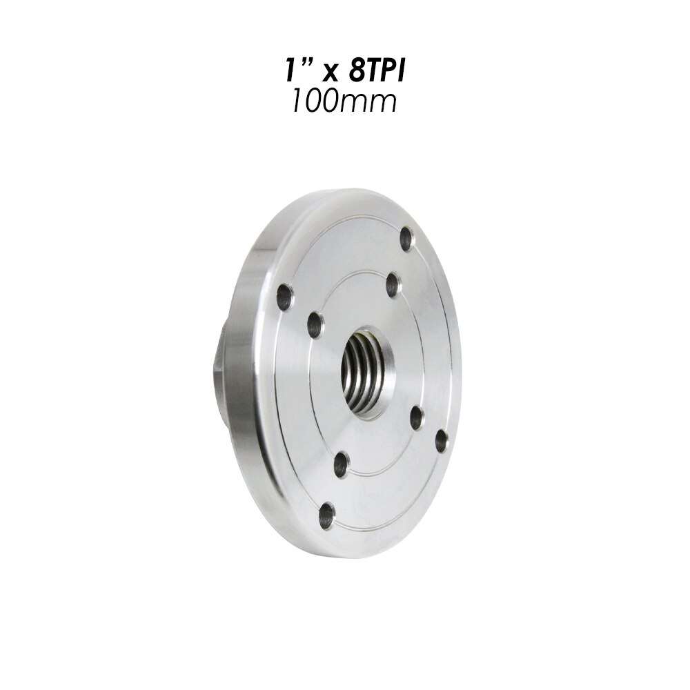 TASP-placa frontal de torno de madera, 4 ", 100mm para M33 M18, 1 pulgada, máquina de carpintería roscada, placa frontal de brida de mandril giratorio: 1 Inch x 8 TPI