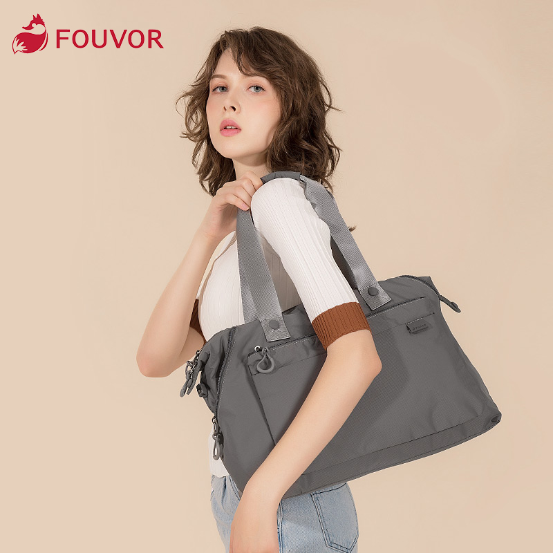 Fouvor Mode Sport Causale Vrouwen tas Pils Capaciteit Oxford Handtas Soild Waterdichte Canvas Tas 2802-14