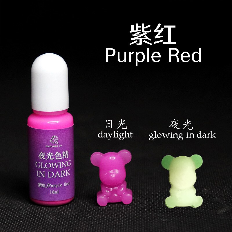 Luminous UV Resin Polarization Liquid Dye Resin Epoxy For DIY Jewelry Making Crafts Coloring Dye Colorant: purple red