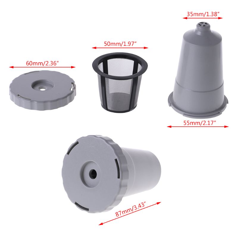 Reusable Coffee Filter Capsule Cup Stainless Steel Mesh Filled Strainer Tools