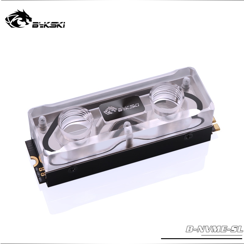 BYKSKI-bloque acrílico para disco duro de estado sólido M.2 SSD /2280 /22110, sistema de refrigeración por agua, B-NVME-SL de radiador