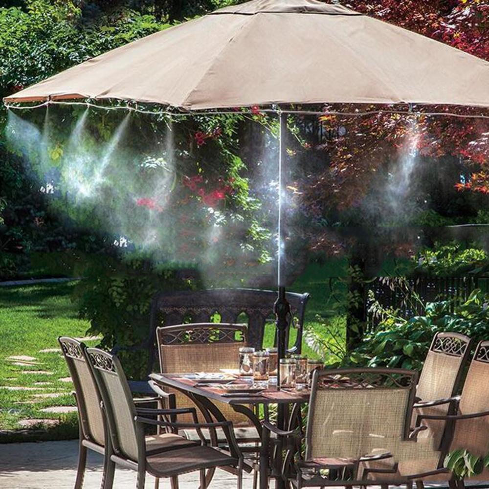 6m~15m Outdoor Misting Cooling System Kit Greenhouse Garden Patio Watering Irrigation System Gardening Micro Irrigation Kits