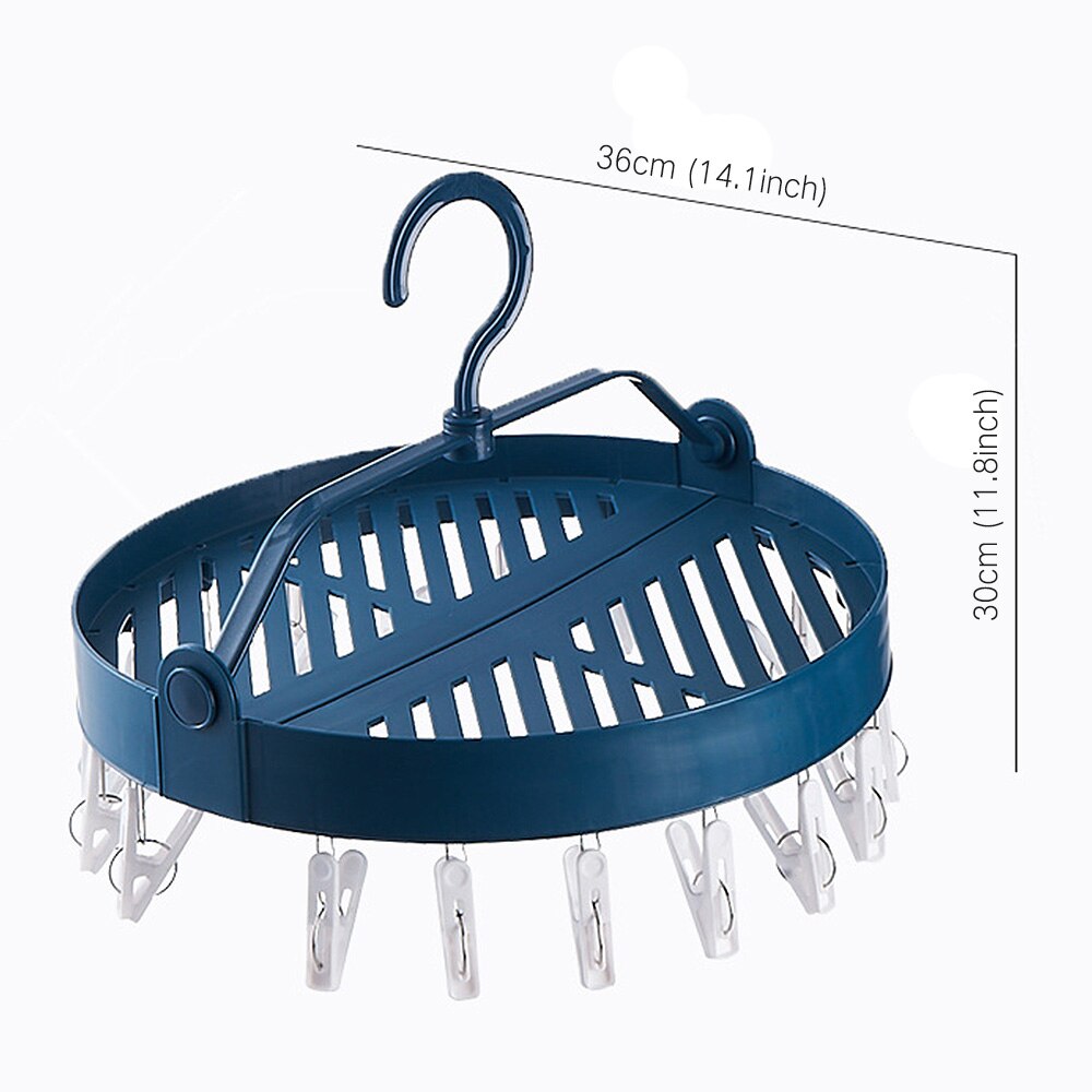 18/19/20 Clip Round Plastic Hanging Dryer Type Laundry Drying Rack Multifunctional Plastic Underwear Socks Home Drying Rack
