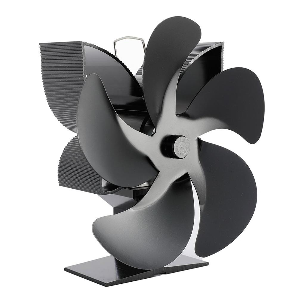 5 Blades Haard Warmte Aangedreven Kachel Fan Thermodynamische Self-Powered Rustig Thuis Haard Ventilator Efficiënte Warmteverdeling