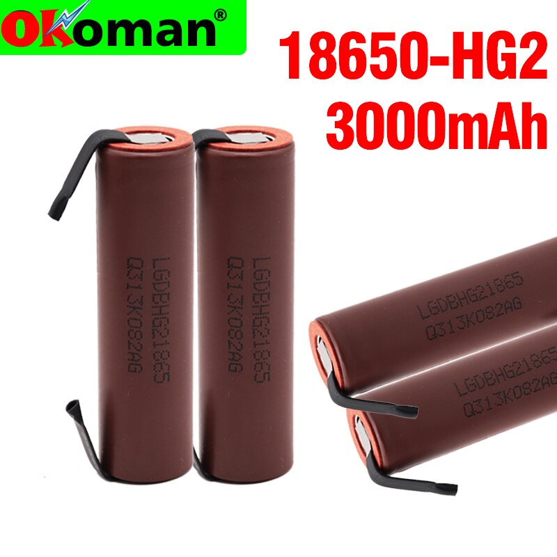 Originele Grote Capaciteit HG2 18650 3000Mah Oplaadbare Batterij Voor HG2 Power Hoge Ontlading Grote Stroom + Diy Nicke