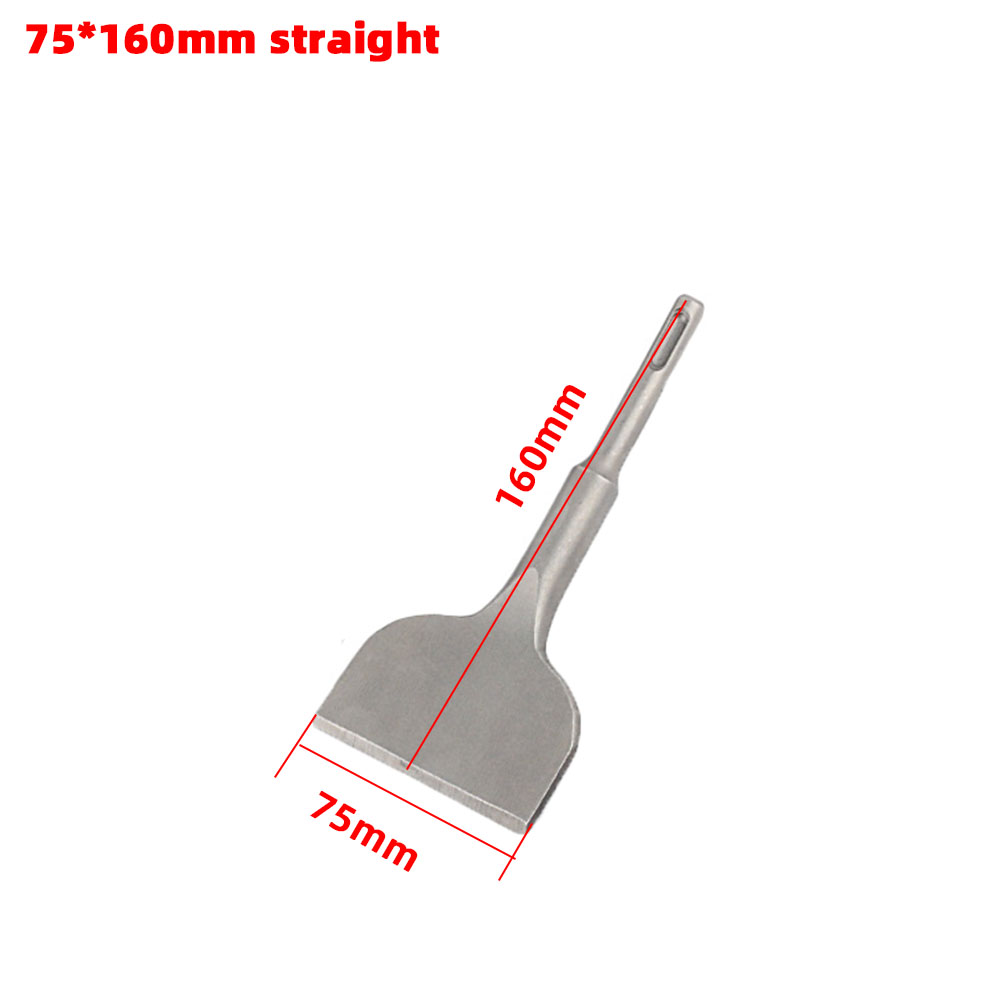 1PC SDS PLUS l Round Shank tile Shovel Electric Hammer Chise Wall Concrete Impact Drill Elbow Widening Drill bit: 75X160 straight