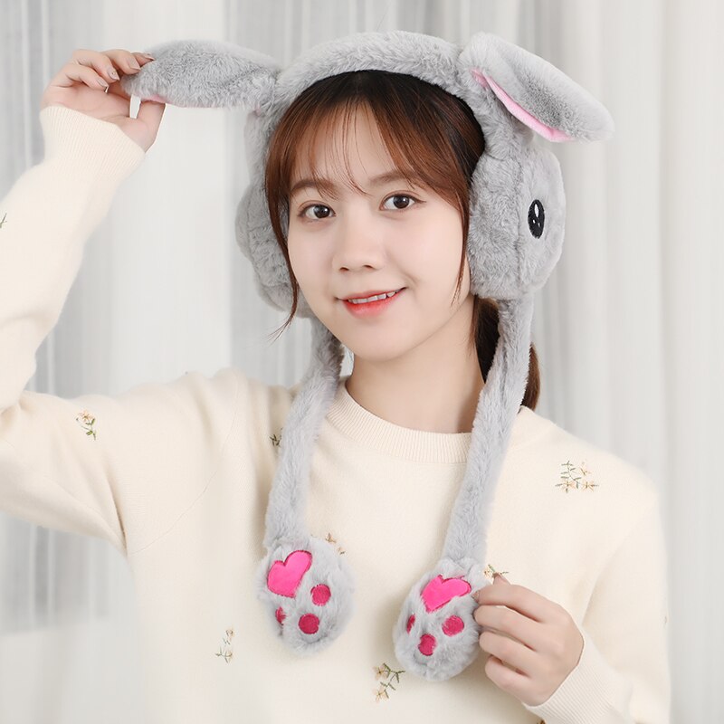 Earmuffs Headphones Fur Skiing Earmuffs Ear-Warmer Teenage Adult Winter Lovers Women Plush Girl Plain Autumn: Gray