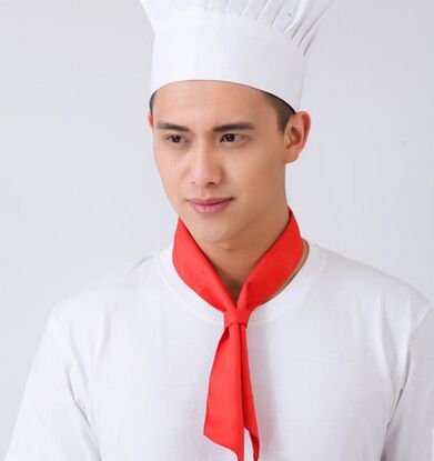 Pañuelo de cocinero chino accesorios para chef suministros cocina bufanda de cocina accesorios para Ropa de Trabajo de cocina: red