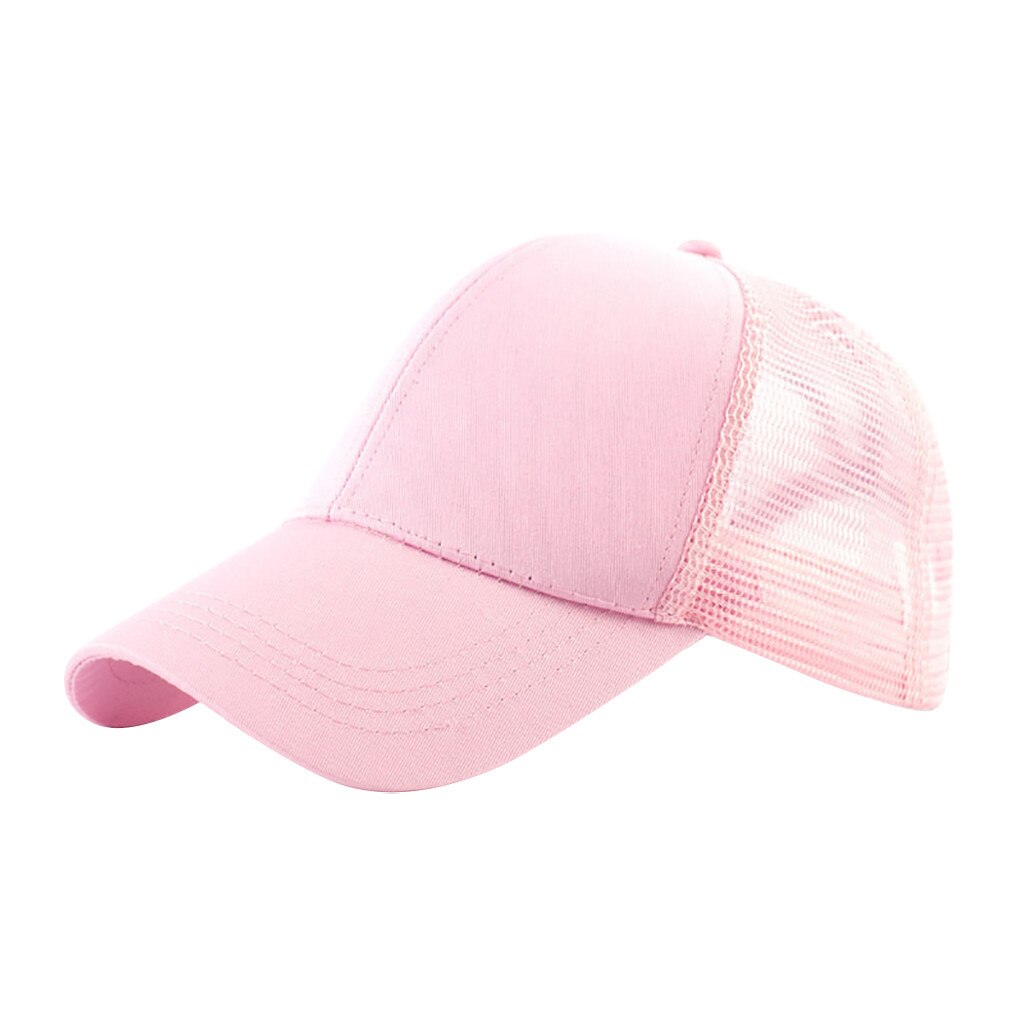 Support and Outdoor Unisex Baseball Mesh Cap Open Back Solid Color Sun Hat Cap top selling product: PK