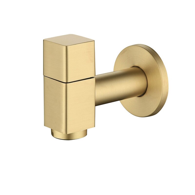 Brushed Gold Faucet Wall 1/2 Washing Machine Tap Outdoor Mop Sink Bibcock Brass Bathroom Kran Laundry Water Grifo WC Accessories: Brushed Gold A