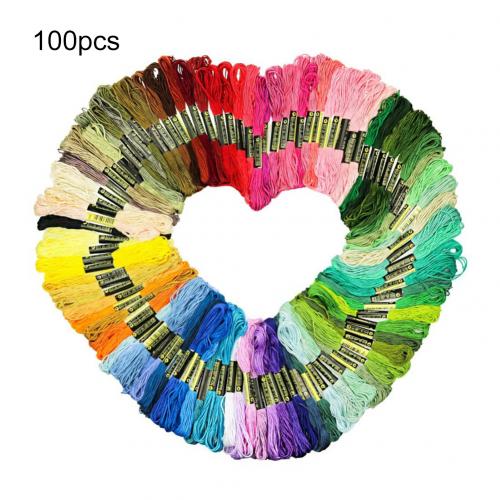 24/36/50/100Pcs Colorful Embroidery Thread 800cm Cross Stitch DIY Art rafts Floss Sewing Threads Handkitting Tools: 100pcs
