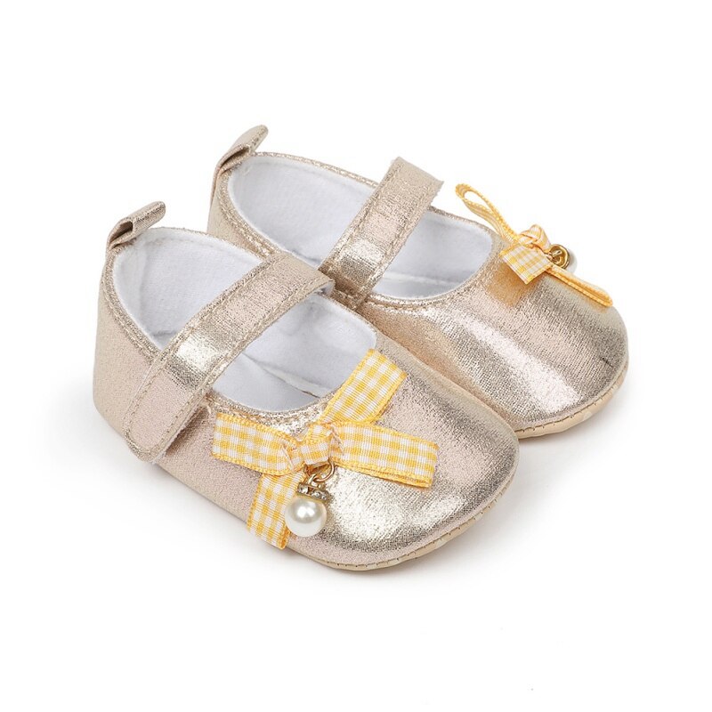 Baby Girls Shoes Princess Cute Newborn First Walker Shoes Infant Soft Sole Bottom Anti-slip Shoes: J / 0-6 Months