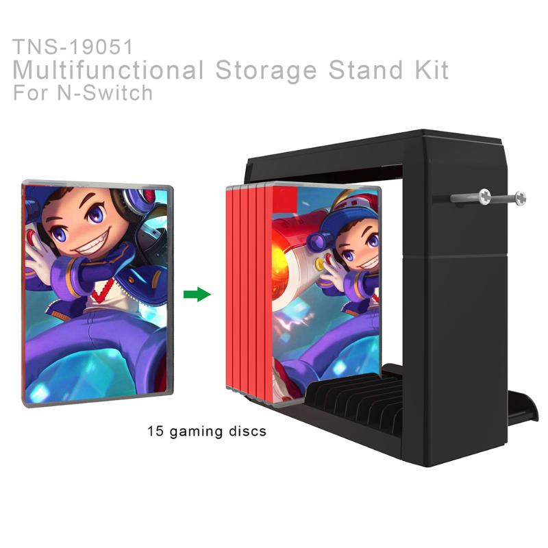 Multifunction Game Accessories Organizer Disc Game Console Gamepad Stand Portable Game Kit Storage Bracket for Nintend Switch NS
